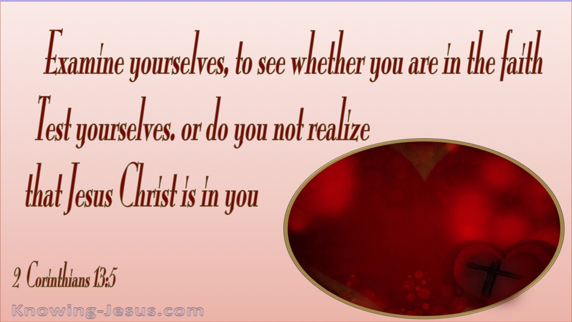 2 Corinthians 13:5 Examine Yourselves (red)
